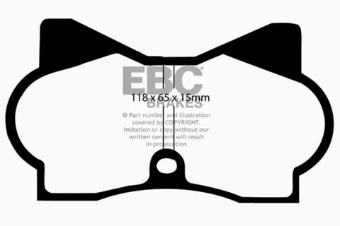EBC 70-74 De Tomaso Pantera 5.7 Redstuff Front Brake Pads - DP3180C