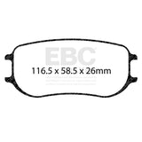 EBC Racing Porsche 991 GT3 Cup MR (w/PFC Brakes) SR-11 Sintered Race Rear Brake Pads - DP8082.26SR11
