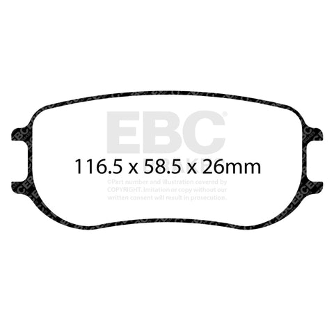 EBC Racing Porsche 991 GT3 Cup MR (w/PFC Brakes) SR-11 Sintered Race Rear Brake Pads - DP8082.26SR11