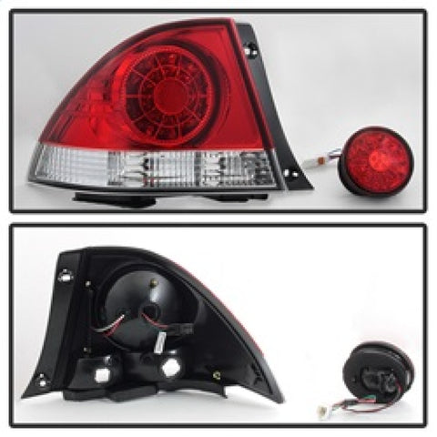 Spyder 01-03 Lexus IS300 LED Tail Lights - Red Clear ALT-YD-LIS300-LED-SET-RC - 5085061