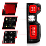 Anzo 19-21 Chevy Silverado Full LED Tailights Black Housing Clear Lens G2 (w/C Light Bars) - 311414