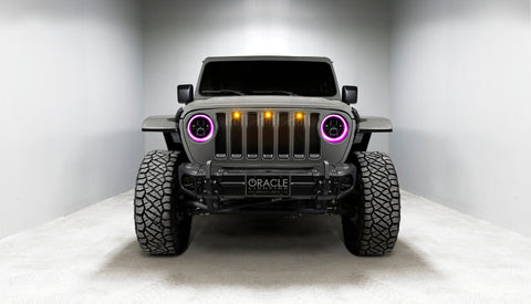 Oracle Jeep Wrangler JL/Gladiator JT 7in. High Powered LED Headlights (Pair) - Dynamic - 5769J-332
