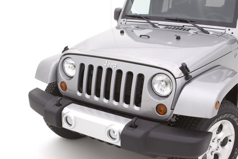 AVS 07-18 Jeep Wrangler Unlimited Aeroskin Low Profile Hood Shield - Chrome - 622060