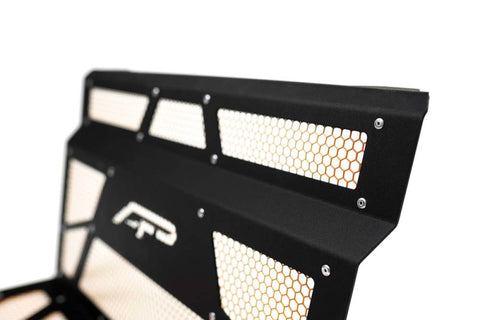 Agency Power 14-18 Polaris RZR XP 1000 / XP Turbo Vented Engine Cover - Matte Black/Orange Mesh - AP-RZR-111-FMB-MOR