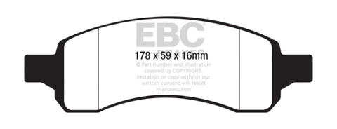 EBC 08+ Chevrolet Traverse 3.6 Greenstuff Front Brake Pads - DP61761/2