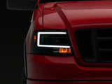 Raxiom 04-08 Ford F-150 Axial Series Projector Headlights- Black Housing- Clear Lens - T569352