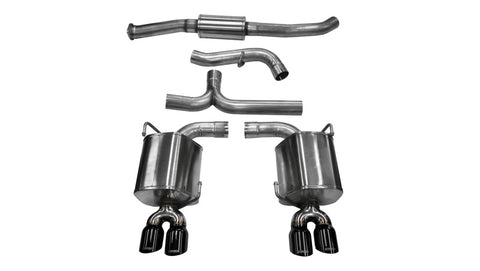 Corsa 11-13 Subaru Impreza Sedan STI 2.5L Turbo Manual Black Sport Cat-Back Exhaust - 14863BLK