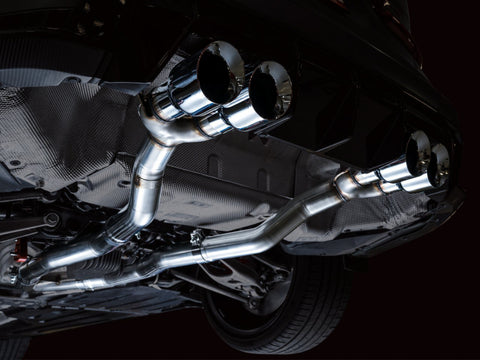 AWE Tuning Track Edition Cat-Back Exhaust for BMW G8X M3/M4 - Chrome Silver Tips - 3020-43482