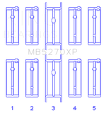 King 03-05 Dodge Neon SRT4 2.4L (Size .025 Oversized) Performance Main Bearing Set - MB5270XP.026