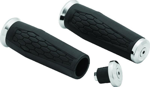 Kuryakyn Hex Grips 1inch Universal Chrome - 5926