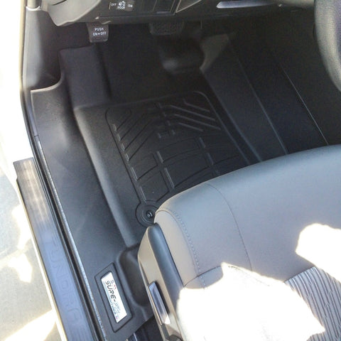 Westin 12-17 Toyota Tundra Reg/Dbl/CrewMax (Double hook) Wade Sure-Fit Floor Liners Front - Blk - 72-110054