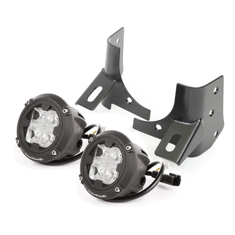 Rugged Ridge 97-06 Jeep Wrangler TJ Round Cube Windshield LED Kit w/ Brackets - 11027.19