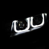 ANZO 2014-2015 Chevrolet Camaro Projector Headlights w/ U-Bar Black - 121508