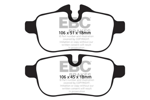 EBC 09+ BMW Z4 3.0 (E89) Ultimax2 Rear Brake Pads - UD1433
