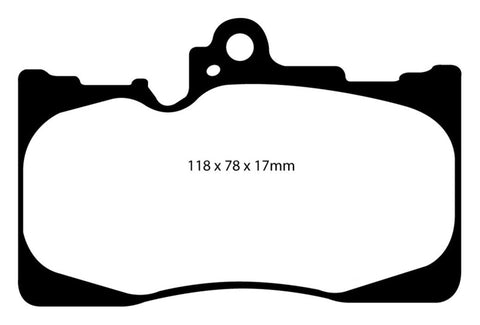 EBC 07-08 Lexus GS350 3.5 RWD Redstuff Front Brake Pads - DP31589C