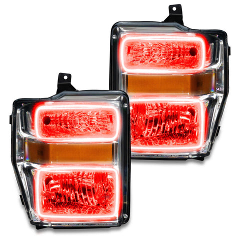 Oracle 08-10 Ford F250 Pre-Assembled Halo Headlights - Chrome Housing - w/ 2.0 Controller - 7189-333
