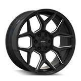 Mayhem Vanquish 8119 20X9.5 / 5x127/5x139.7 / 0mm Offset / 78.1mm Hub - Gloss Black Milled - 8119-2952M