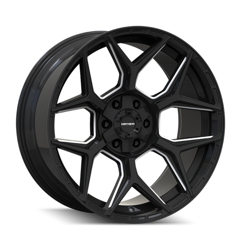 Mayhem Vanquish 8119 20X9 / 6x135/6x139.7 / 0mm Offset / 106.1mm Hub - Gloss Black Milled - 8119-2937M