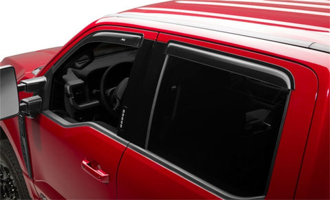 AVS 15-18 Ford F-150 Supercrew Ventvisor Outside Mount Window Deflectors 4pc - Smoke - 94975