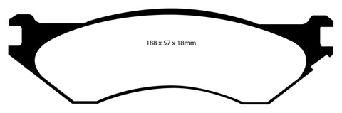 EBC 06-11 Dodge Ram 1500 Mega Cab 2WD Yellowstuff Rear Brake Pads - DP41729R