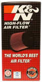 K&N Filter Universal Rubber Oval Straight 4.5in OL x 3.75in OW x 7in Height 20 Degree Angle - RU-1390
