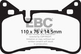 EBC 14 Mercedes-Benz C63 AMG (W204) 6.2 Yellowstuff Rear Brake Pads - DP42117R