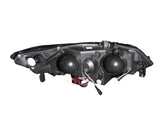 ANZO 2006-2011 Honda Civic Projector Headlights w/ Halo Black (CCFL) - 121062