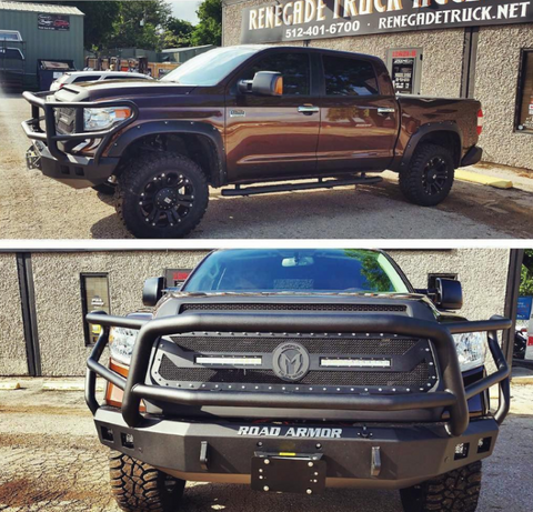 Road Armor 14-20 Toyota Tundra Stealth Front Winch Bumper w/Lonestar Guard - Tex Blk - 914R5B