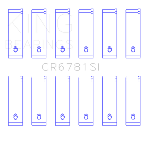 King 01/98-12/09 Chrysler 167CI / 2.7 Liter EER V6 Rod Bearing Set - CR6781SI