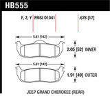 Hawk 06-10 Jeep Commander / 05-10 Grand Cherokee / 05-10 Armada / 04 Pathfinder / 04-10 Tital 5.6L / - HB555F.678