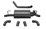 Corsa 18+ Jeep Wrangler JL 2.5in Dual Rear Turn Down Exit Black Sport Axle-Back Exhaust - 21013BLK