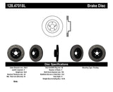 StopTech 02-10 WRX Drilled Left Front Rotor - 128.47018L