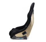 NRG FRP Bucket Seat ULTRA Edition - Medium (Black Alcantara/Gold Glitter Back) - FRP-303BK-ULTRA