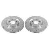 Power Stop 17-19 Audi A4 Rear Evolution Drilled & Slotted Rotors - Pair - EBR1209XPR