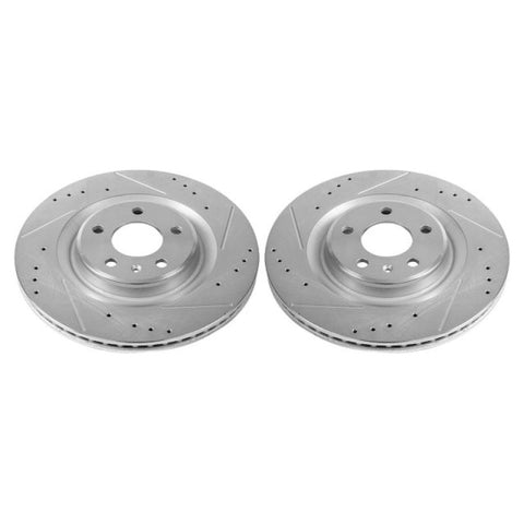 Power Stop 17-19 Audi A4 Rear Evolution Drilled & Slotted Rotors - Pair - EBR1209XPR