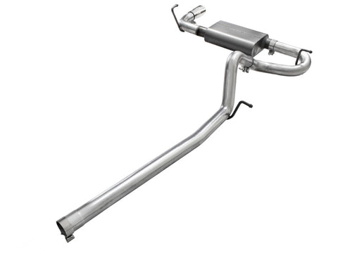 aFe Scorpion 2-1/2in Alum Steel Cat-Back Exhaust w/Pol Tip 07-18 Jeep Wrangler (JK) V6-3.6L/3.8L - 49-08045-P