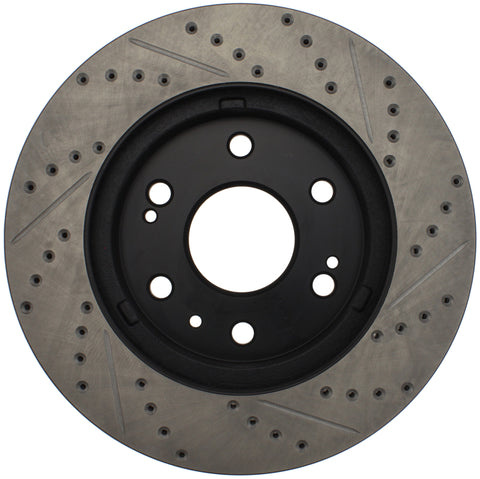 StopTech 05-10 GMC Sierra 1500 (w Rear Drum) / 07-09 GMC Yukon Front Right Slotted & Drilled Rotor - 127.66057R