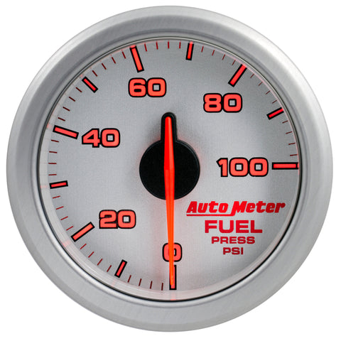 Autometer Airdrive 2-1/6in Fuel Pressure Gauge 0-100 PSI - Silver - 9171-UL