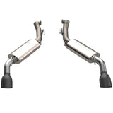 QTP 14-15 Chevrolet Camaro SS 6.2L 304SS AR3 Axle Back Exhaust w/4.5in Black Tips - 600114B