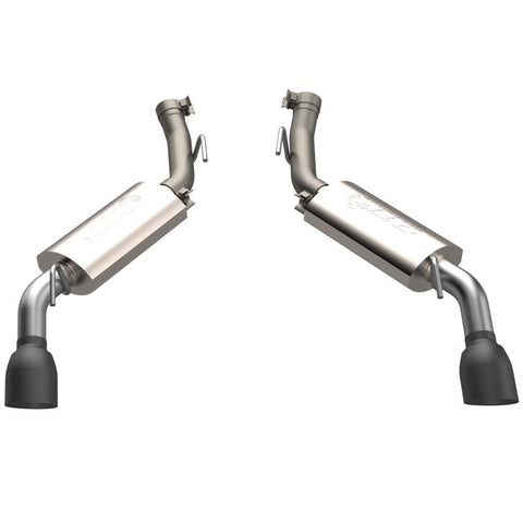 QTP 14-15 Chevrolet Camaro SS 6.2L 304SS AR3 Axle Back Exhaust w/4.5in Black Tips - 600114B