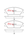 DBA 94-10 Hyundai Accent 1.3L/1.5L/1.6L Front RP Performance Brake Pads - DB1252RP