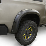 Lund 19-21 Chevy Silverado 1500 RX-Rivet Style Textured Elite Series Fender Flares-Black (2Pc.Rear) - RX140TB