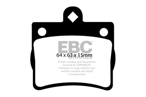 EBC 95-97 Mercedes-Benz C220 (W202) 2.2 (Single Pin Rear) Redstuff Rear Brake Pads - DP31135C