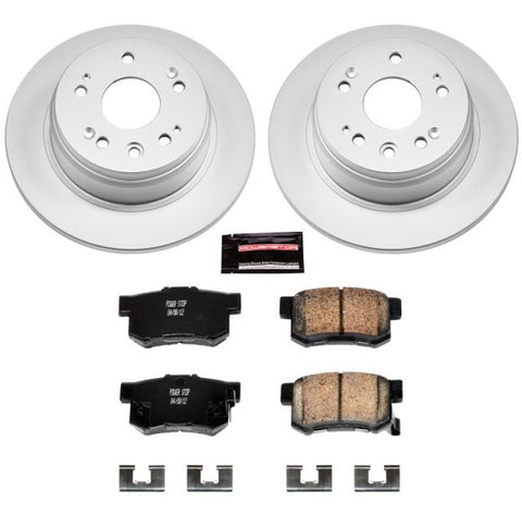 Power Stop 02-04 Honda CR-V Rear Z17 Evolution Geomet Coated Brake Kit - CRK6172