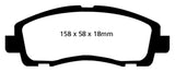 EBC 05-14 Honda Ridgeline 3.5 Greenstuff Front Brake Pads - DP61753