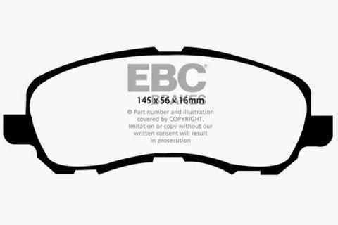 EBC 06-10 Dodge Caliber 1.8 Extra Duty Front Brake Pads - ED91614