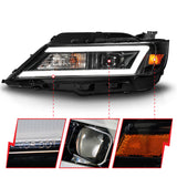 ANZO 14-20 Chevrolet Impala Square Projector LED Bar Headlights w/ Black Housing - 121574