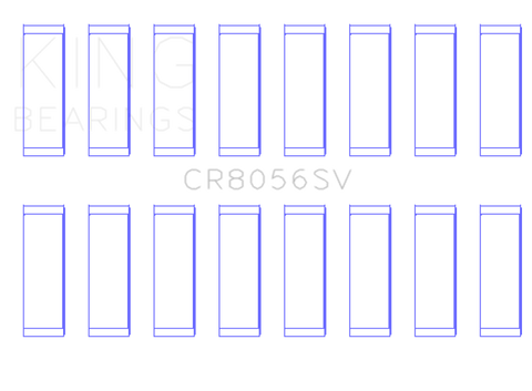 King Ford 6.7 Power Stroke V8 Diesel (Size 0.25) Connecting Rod Bearing Set Sputter Replacement - CR8056SV0.25
