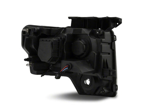Raxiom 09-14 Ford F-150 Super White LED Halo Projector Headlights- Blk Housing (Clear Lens) - T542825