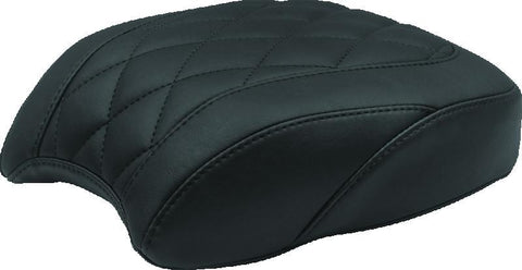 Mustang 97-21 Harley Touring Sissy Bar Pad (12 inch x 9 inch) Diamond Stitch- Black - 76818